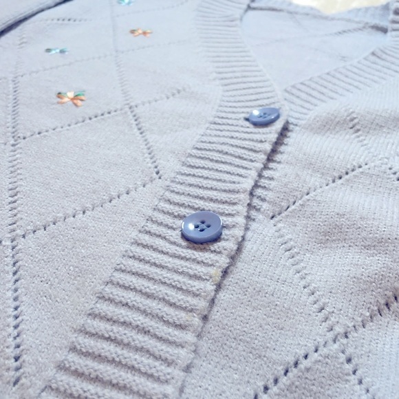 Blue knit cardigan - Picture 2 of 3